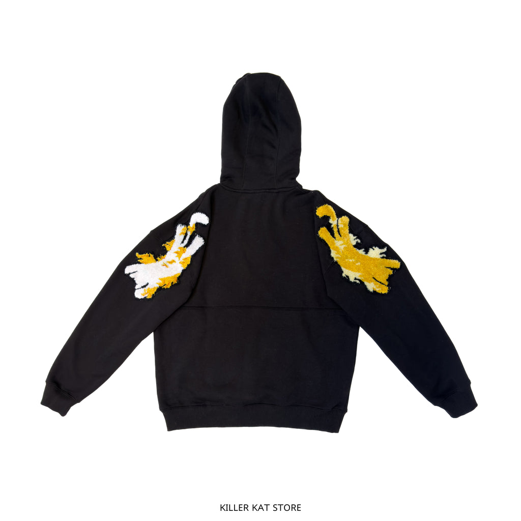 Sudadera Negra Bordado KillerKat – Pieza Única Talla L
