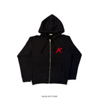Sudadera Killer Kat Negra Patchwork – Pieza Única Talla M