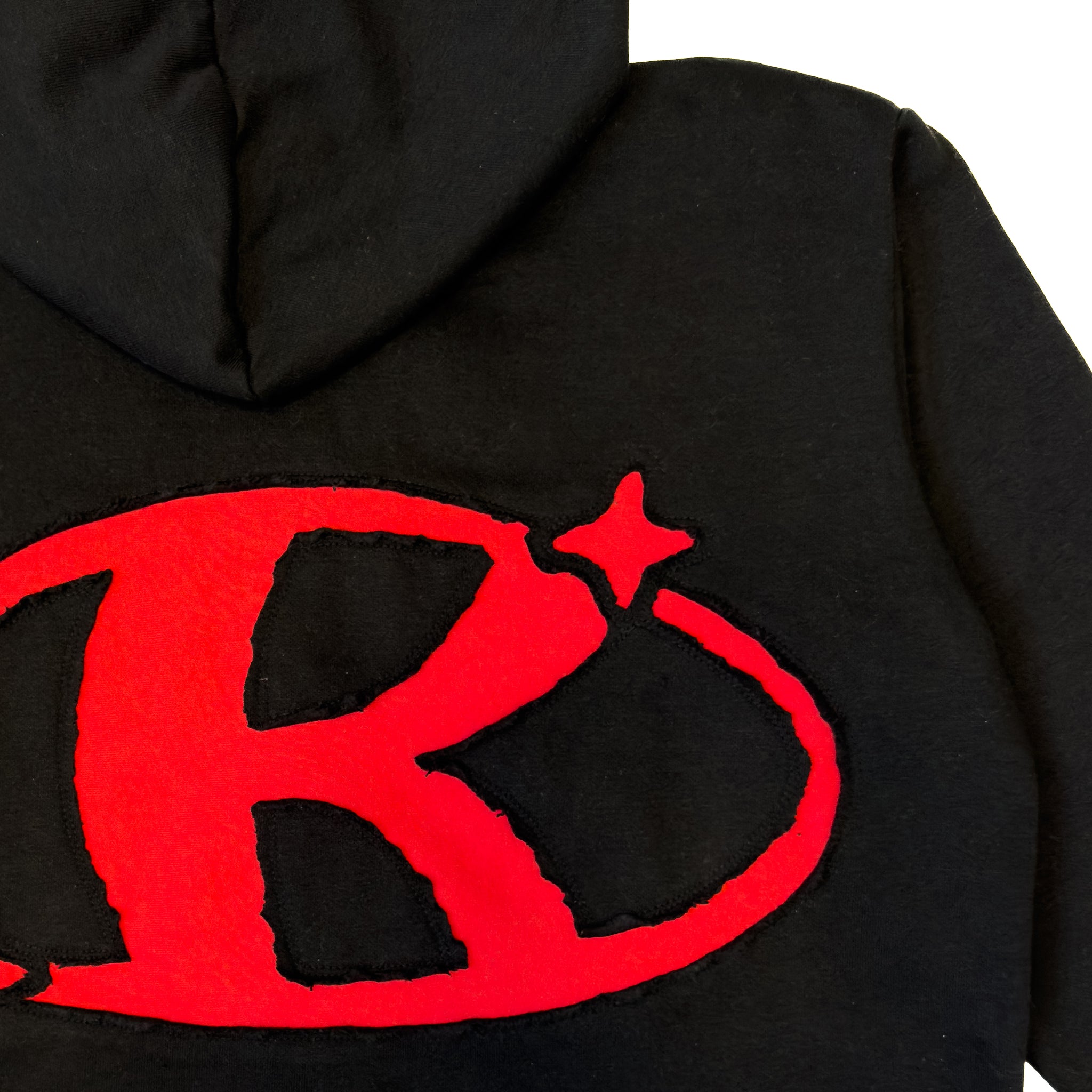 Sudadera Killer Kat Negra Patchwork – Pieza Única Talla M