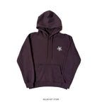 Sudadera Burdeos con Logo en Patchwork – Pieza Única Talla S