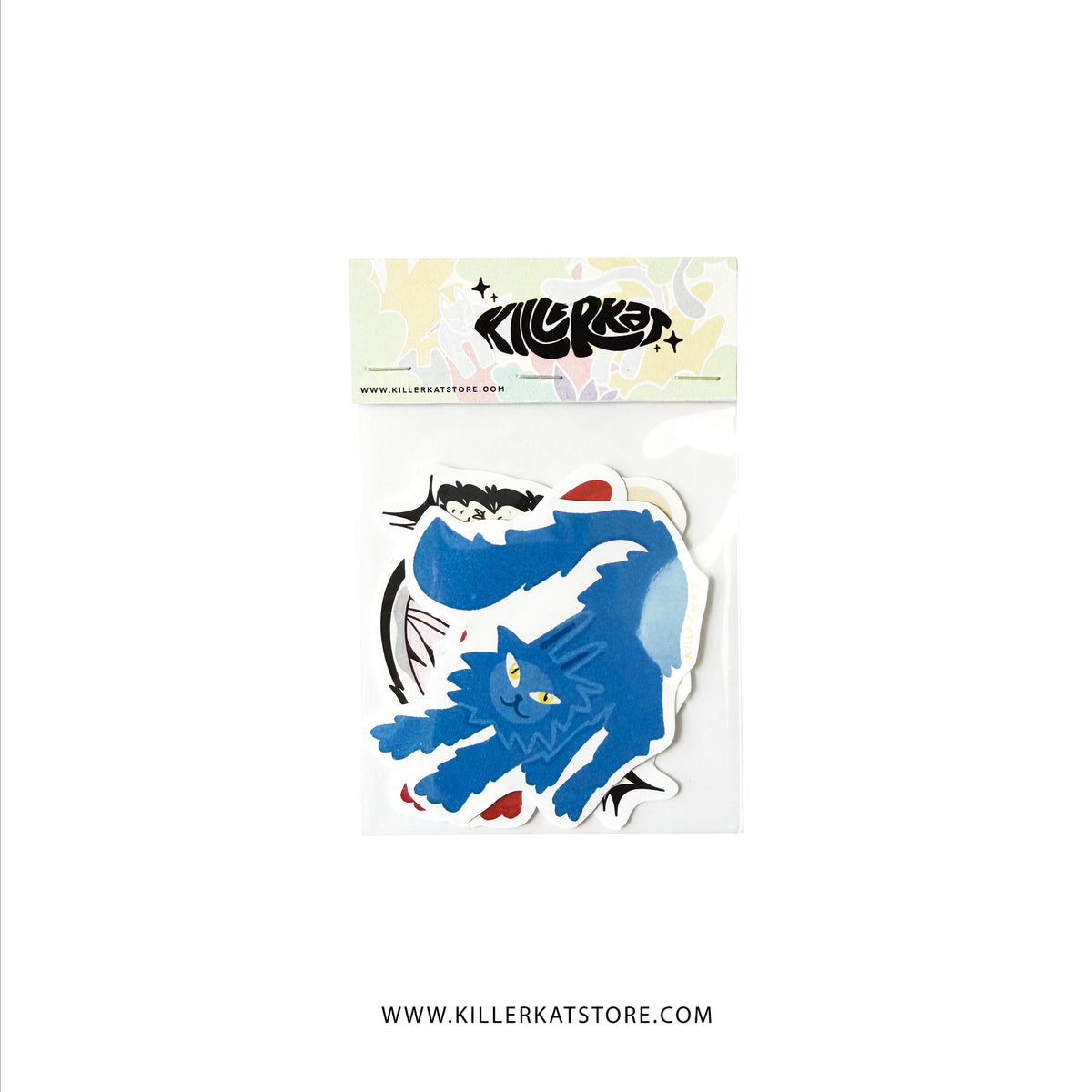 Camiseta Azul Rayo Talla L Killer Kat ( Unidad única)