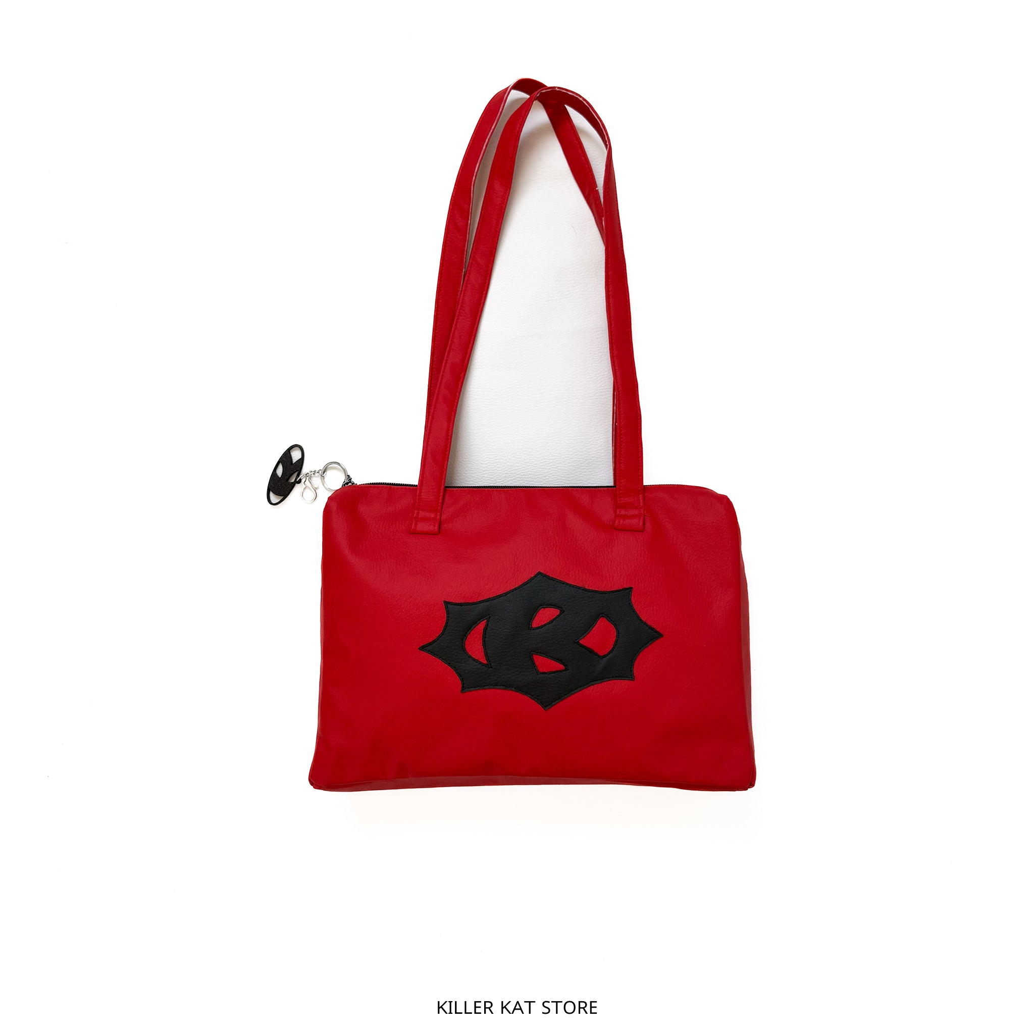 Tote Bag Rojo y Negro Cuero Sintético - Pieza única