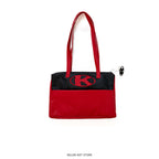 Tote Bag Rojo y Negro Cuero Sintético - Pieza única