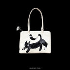 Tote Bag blanco Cuero Sintético - Pieza Única