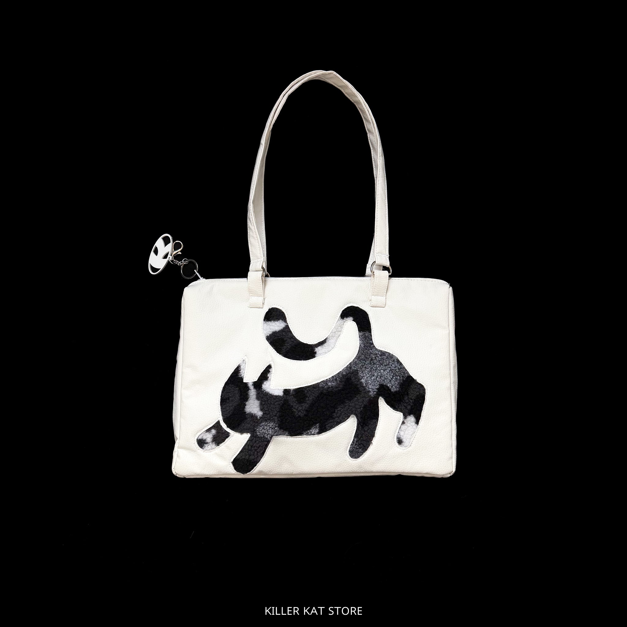Tote Bag blanco Cuero Sintético - Pieza Única