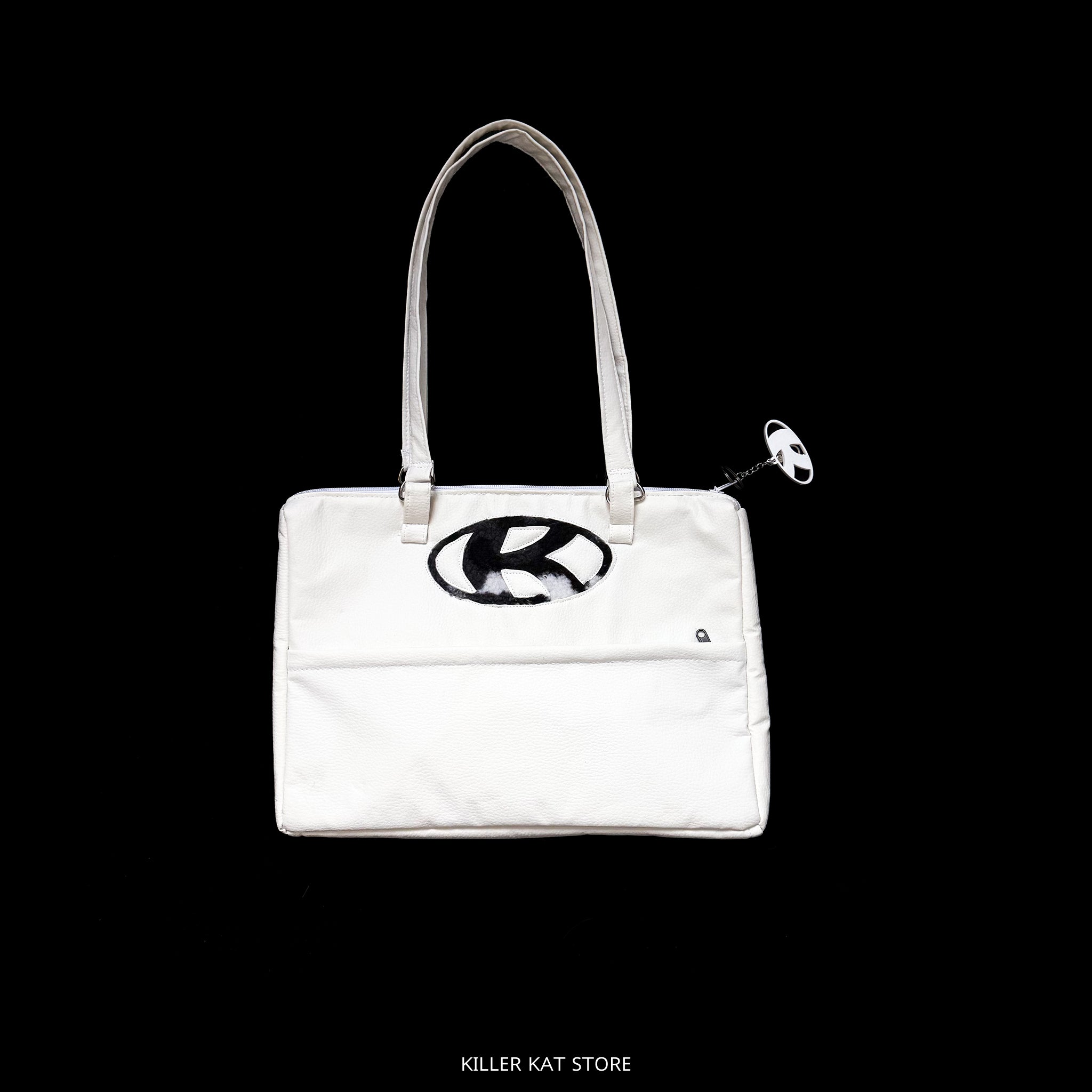 Tote Bag blanco Cuero Sintético - Pieza Única