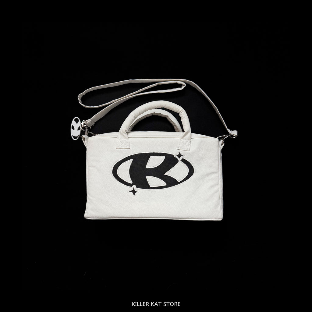 Bolso de Mano blanco y negro  Cuero Sintético - Pieza única