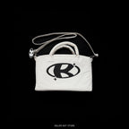 Bolso de Mano blanco y negro  Cuero Sintético - Pieza única