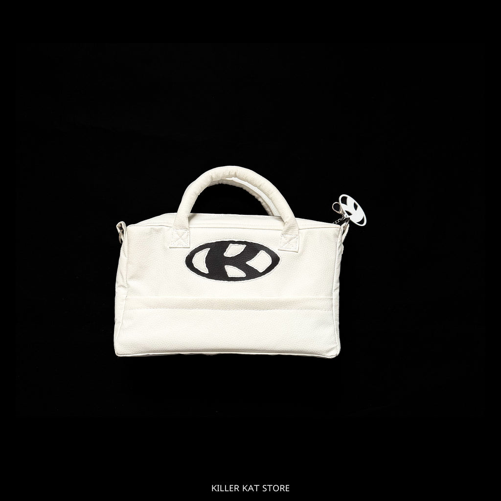Bolso de Mano blanco y negro  Cuero Sintético - Pieza única