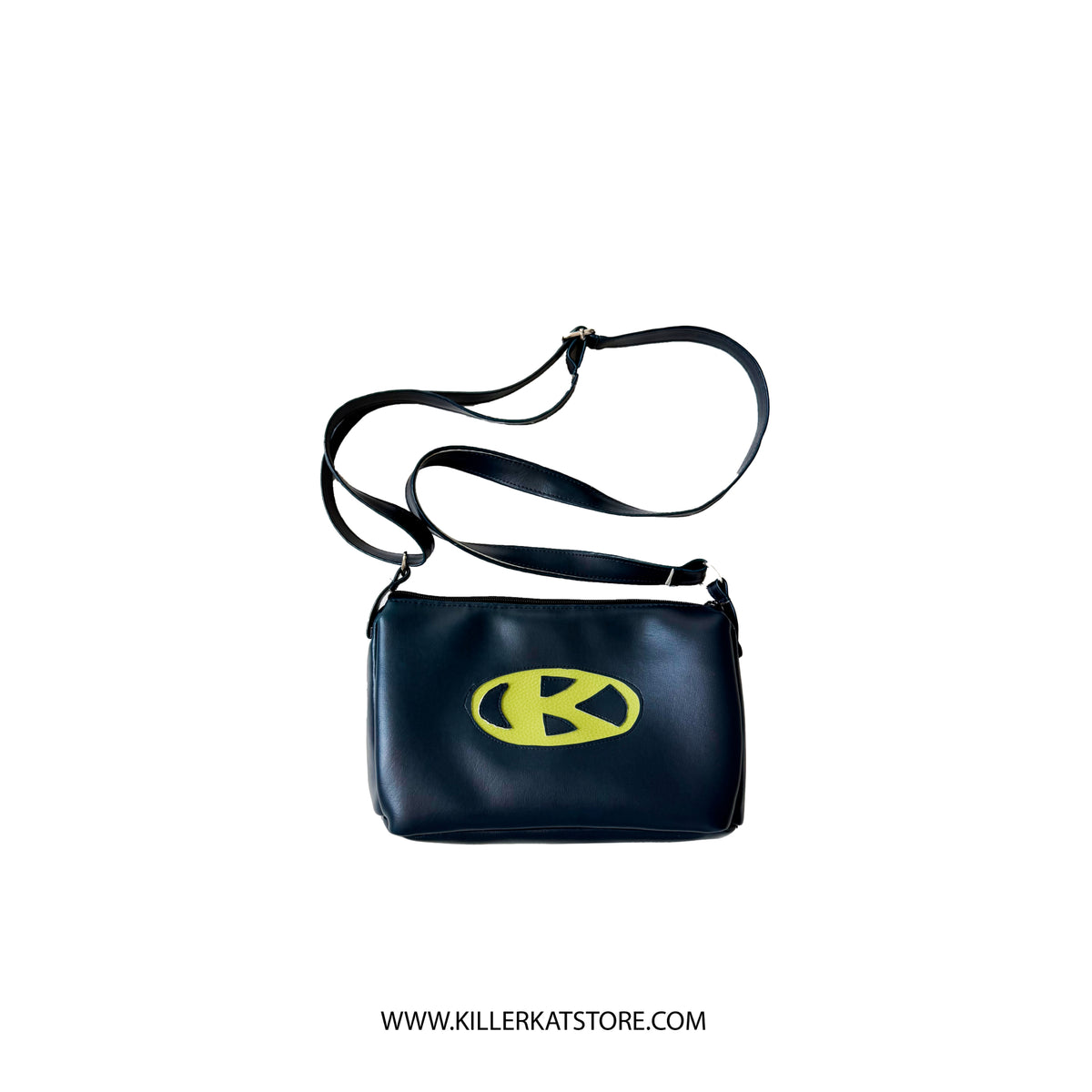 Bolso Bandolera Cuero Sintético Azul Verde