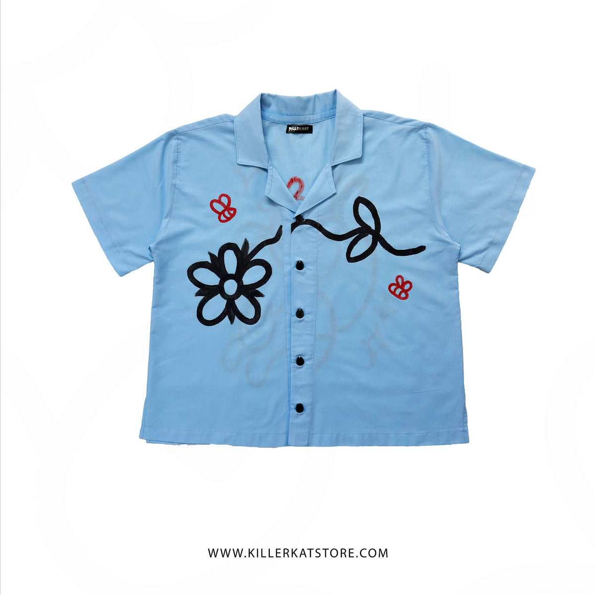 Camiseta Flor Talla M Killer Kat ( Unidad única)