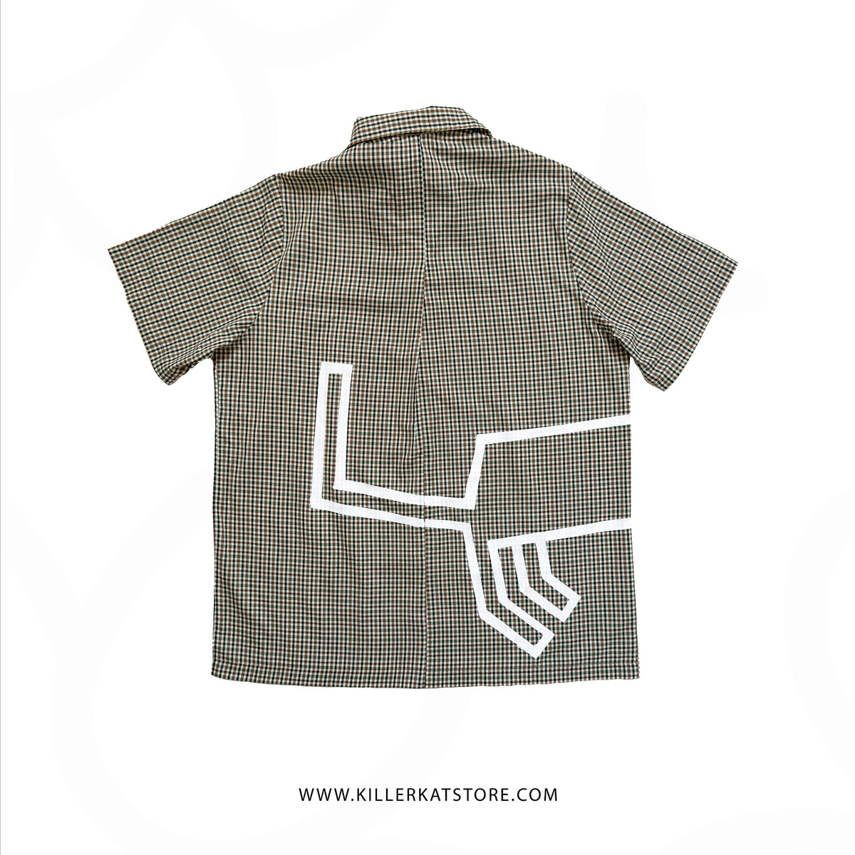 Camiseta Cuadros Talla M Killer Kat ( Unidad única)