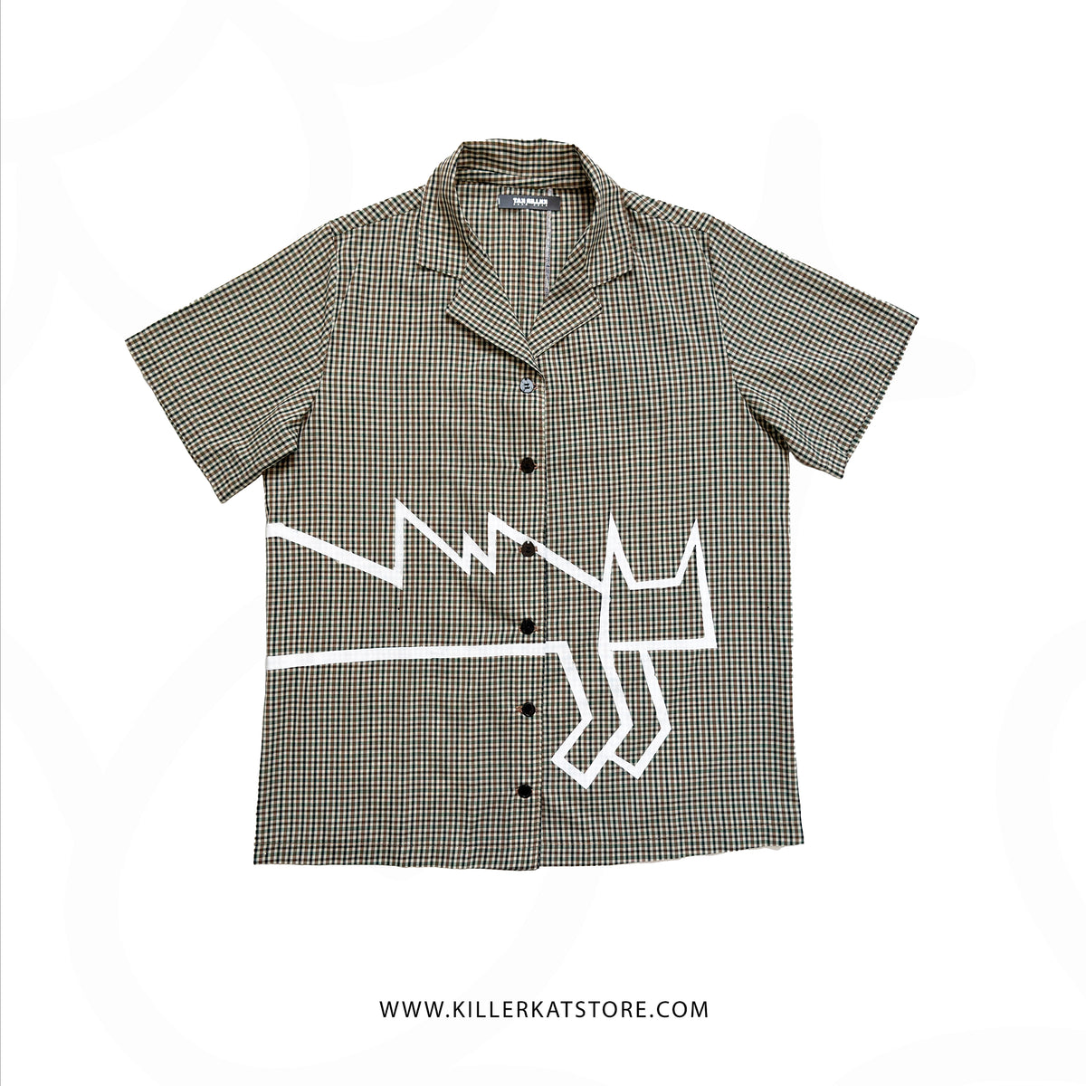 Camiseta Cuadros Talla M Killer Kat ( Unidad única)