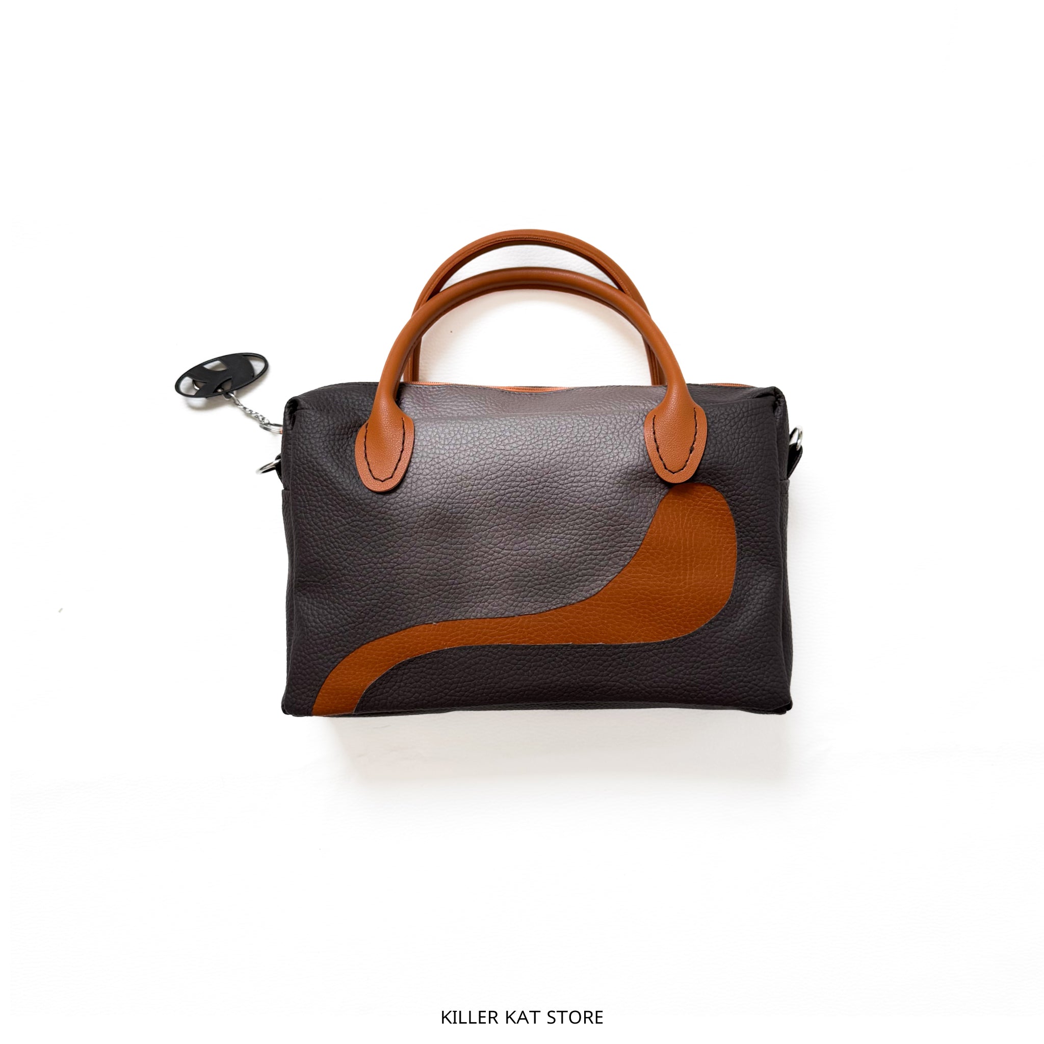 Bolso De mano Marrón Cuero sintético - Pieza única