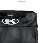 Tote Bag Negro de Cuero Sintético – Pieza única